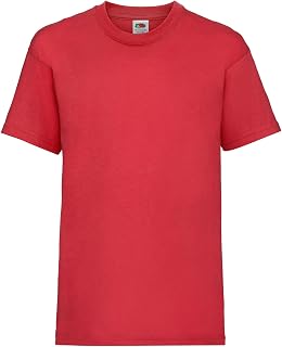 Fruit of the Loom Kids Value Short Sleeve T Shirt Red 5-6
