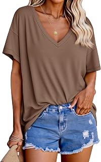 Tankaneo Women's Oversized Short Sleeve Loose Fit T-Shirt