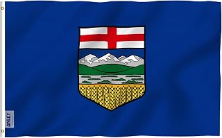 ANLEY Fly Breeze 3x5 Feet Alberta Flag - Vivid Color and UV Fade Resistant - Canadian Province of Alberta Flag Polyester with Brass Grommets 3 X 5 Ft