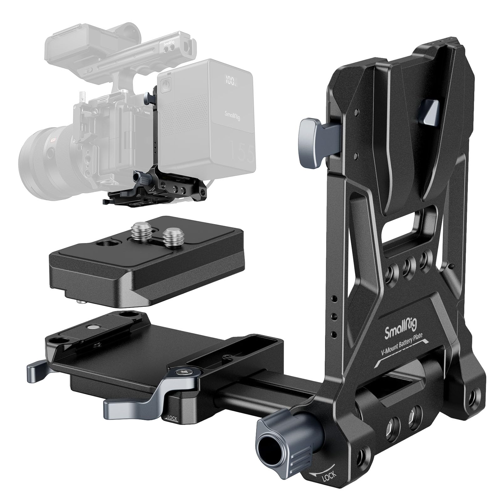 SmallRig Foldable V Mount Battery Plate, All-in One Mounting Solution | for Mirr