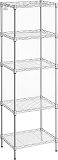 SONGMICS 5-Tier Shelving Unit, Metal Kitchen Shelves, 40 x 30 x 122.2 cm