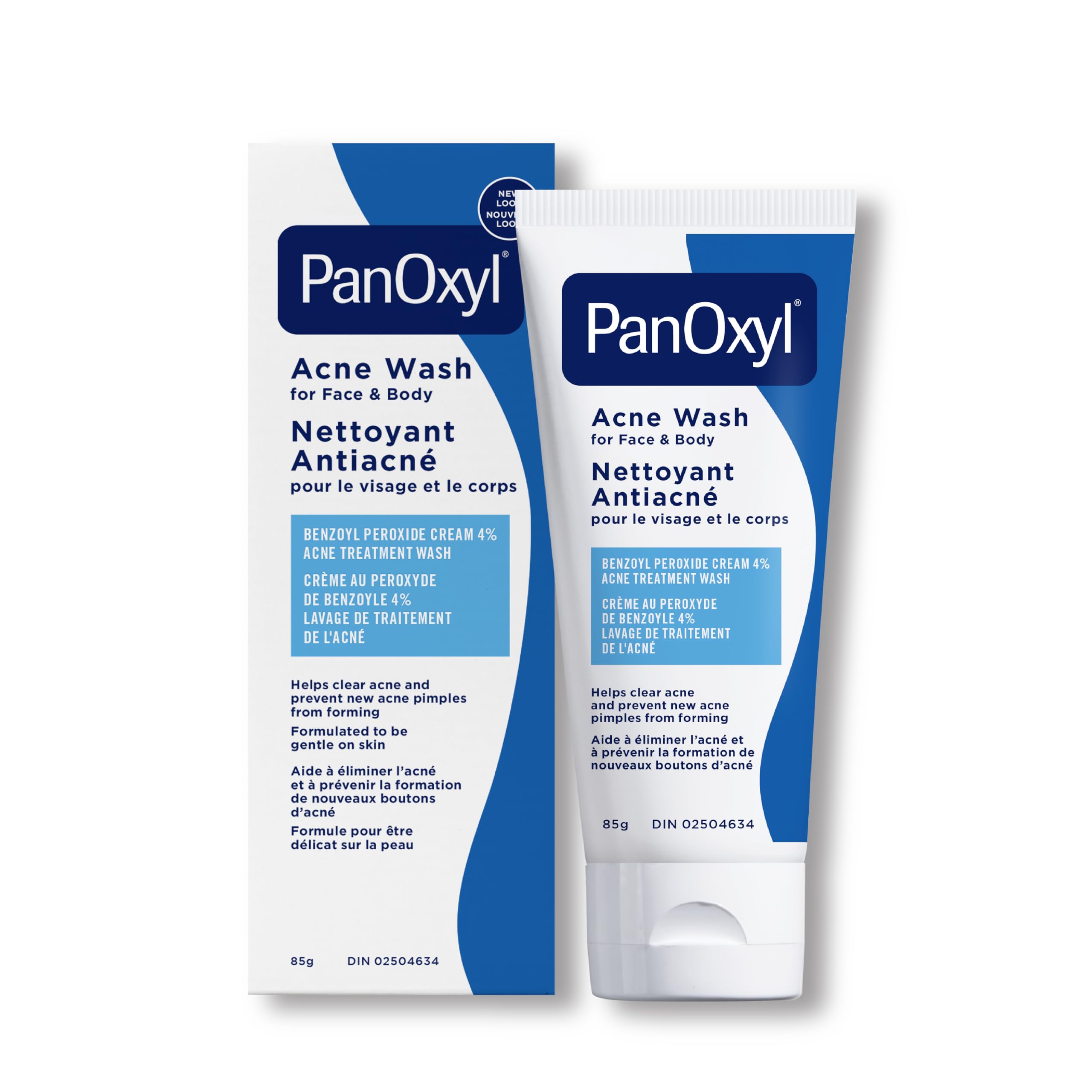 PanOxyl Acne Wash, 4% Benzoyl Peroxide, For Face & Body, 85g | Daily Antibacteri