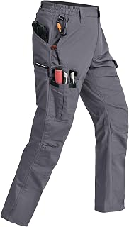 Rapoo Cargo Trousers Men's Outdoor Workwear Hiking Trousers Work Trousers Men Ripstop Tactical Trousers Summer with Multi Pockets