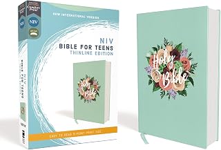 NIV, Bible for Teens, Thinline Edition, Cloth over Board, Floral, Red Letter, Comfort Print
