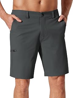 COOFANDY メンズ ゴルフショーツ 9インチ 速乾 ストレッチ ドレスショーツ 6ポケット 軽量 カジュアル ハイキングショーツ