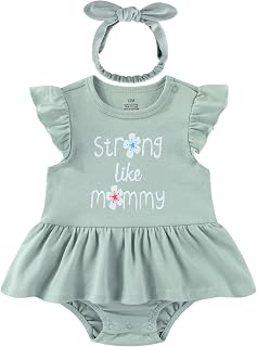 Baby Girl Clothes Summer Ruffled Sleeve Romper Dresses Infant Outfit Set