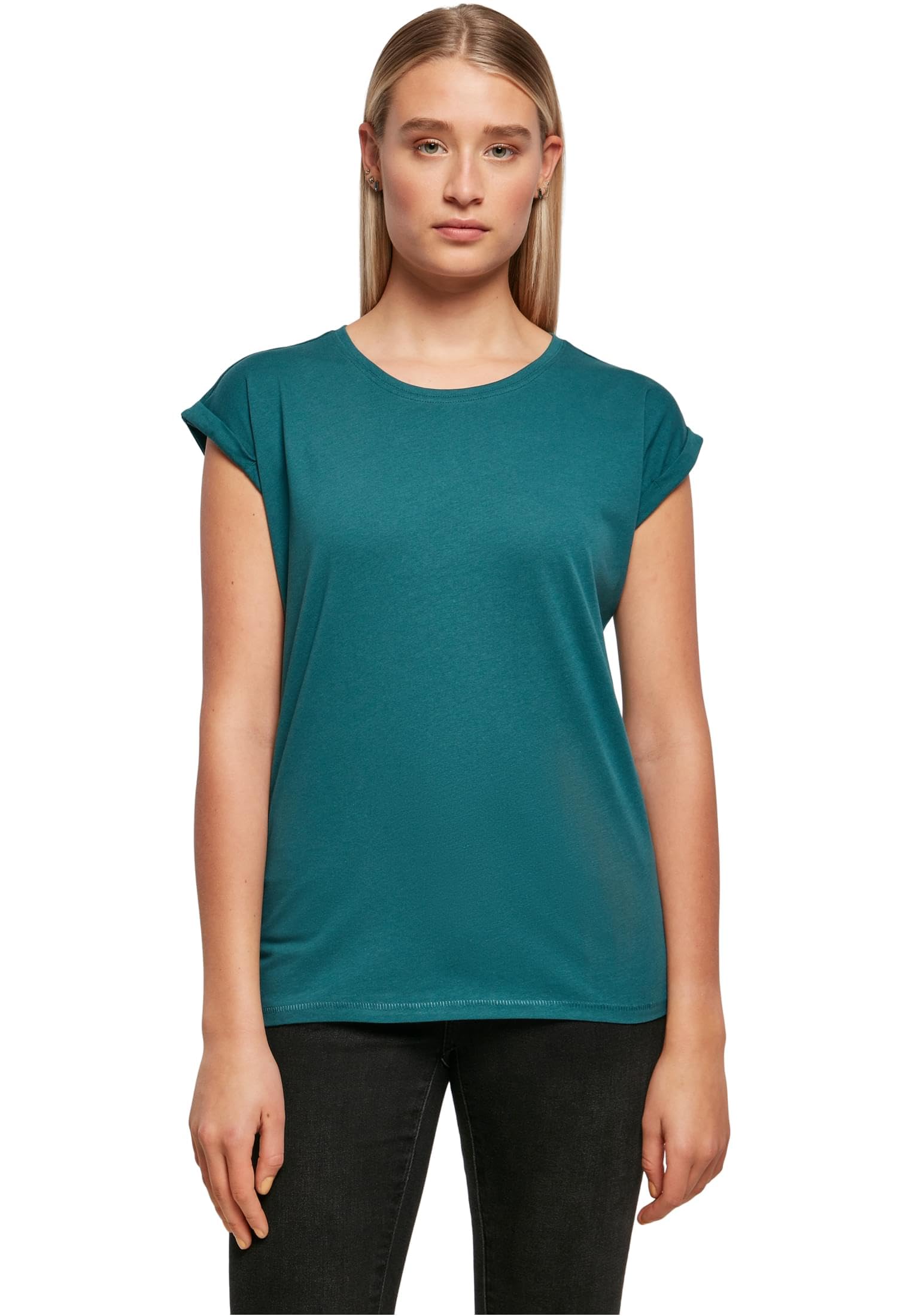 Build Your Brand Women's Ladies Extended Shoulder Tee T-Shirt