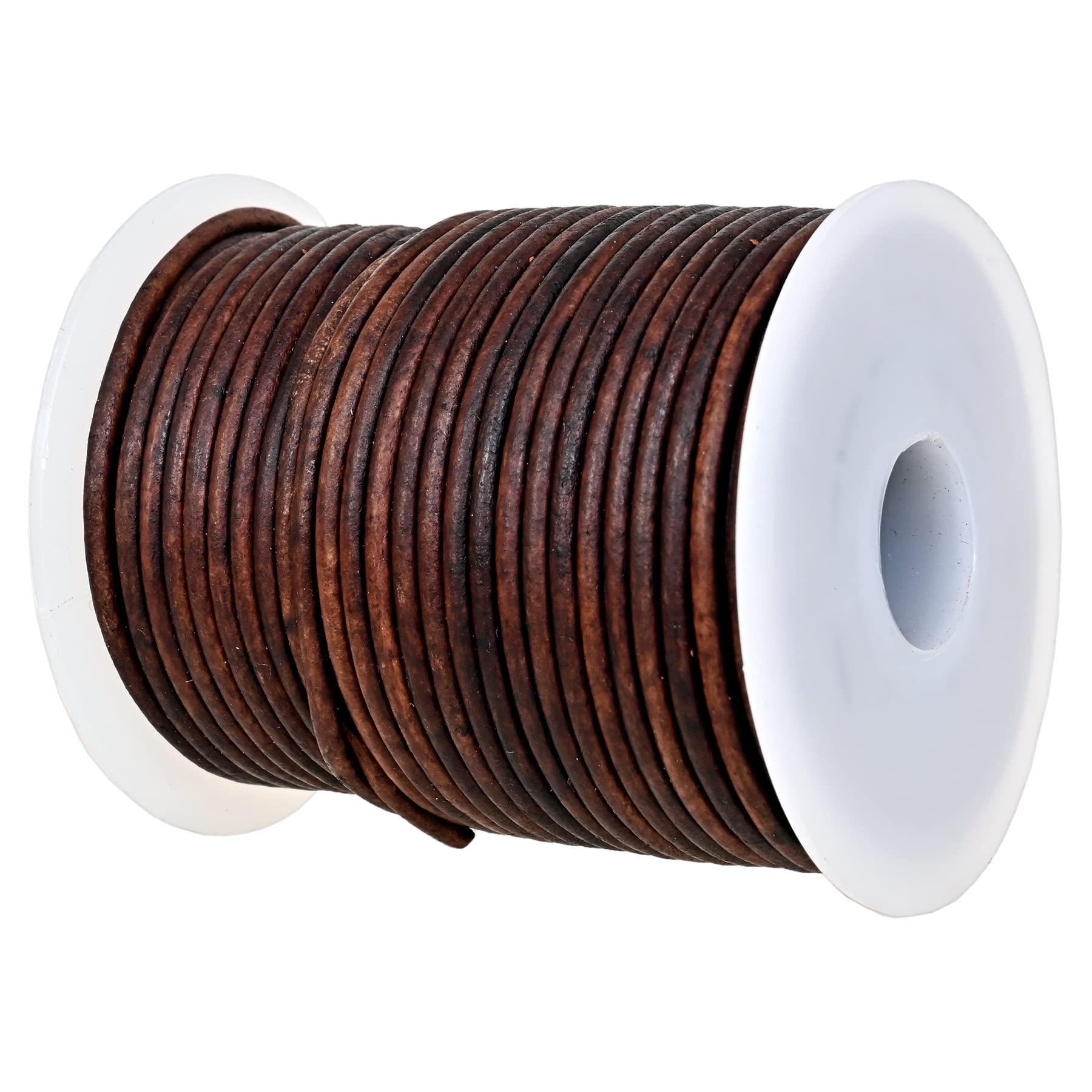 GENIQUE Real/Genuine Round Leather Cord for Jewelry Making, Leather String Cord 