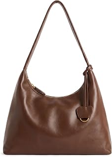 Worldlyda Women Shoulder Bag Slouchy Hobo Purse Soft Vegan Leather Casual Handbag for Everyday Use Crescent Tote Bag