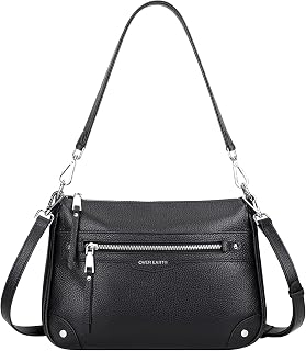 Over Earth Soft Genuine Leather Crossbody Bags for Women with Multi Pockets