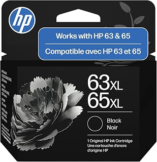 HP 63XL/65XL Black High-Yield Ink Cartridge (Replaces Both 63XL & 65XL) | Works with AMP; DeskJet 1100, 2100, 2600, 3600; Envy 4500, 5000; OfficeJet 3800, 4600, 5200 Series | B7RT5AN