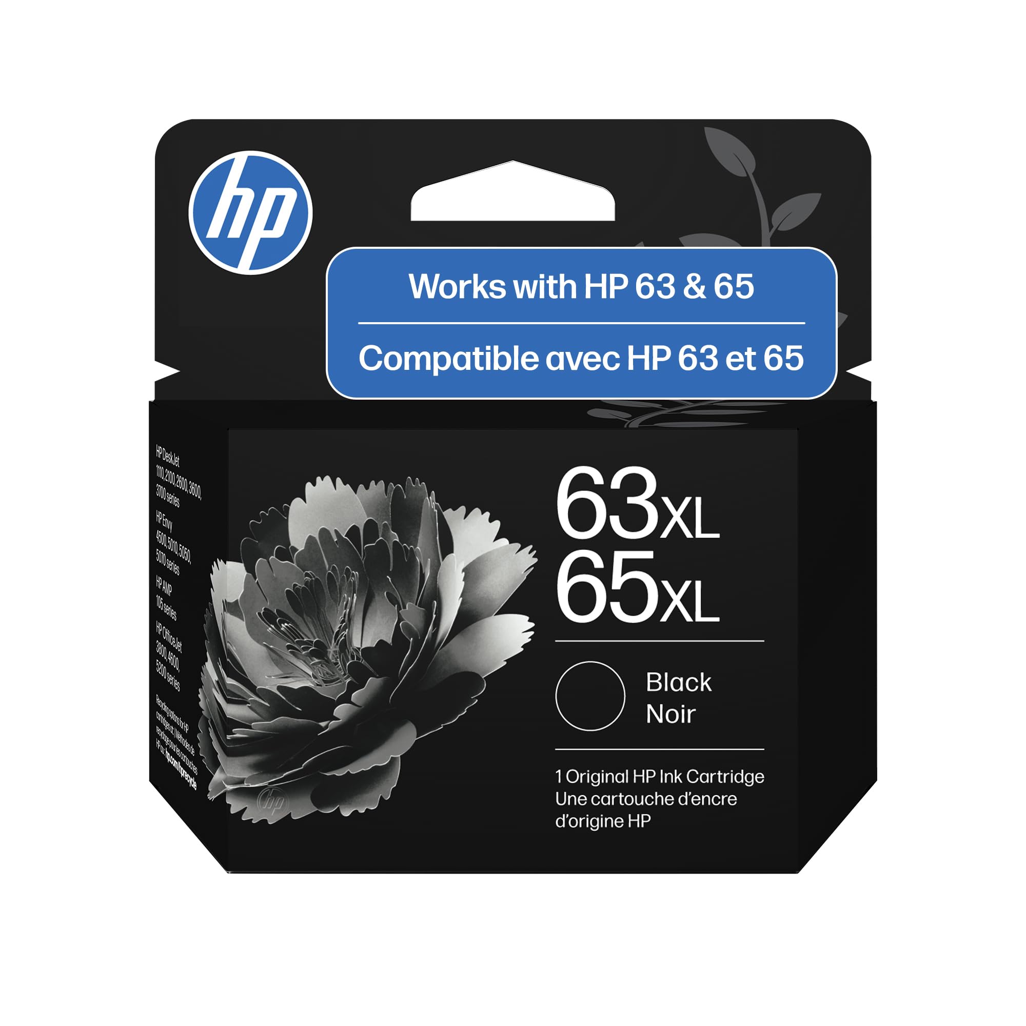 HP 63XL/65XL Black High-Yield Ink Cartridge (Replaces Both 63XL & 65XL) | Works 