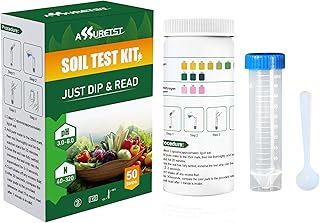 ASSURETST 2-in-1 Soil pH & Nitrogen Test Strips | 50 Count | Accurate Garden Soil Test Kit for Lawn, Vegetable Garden, Farm & Backyard Gardening