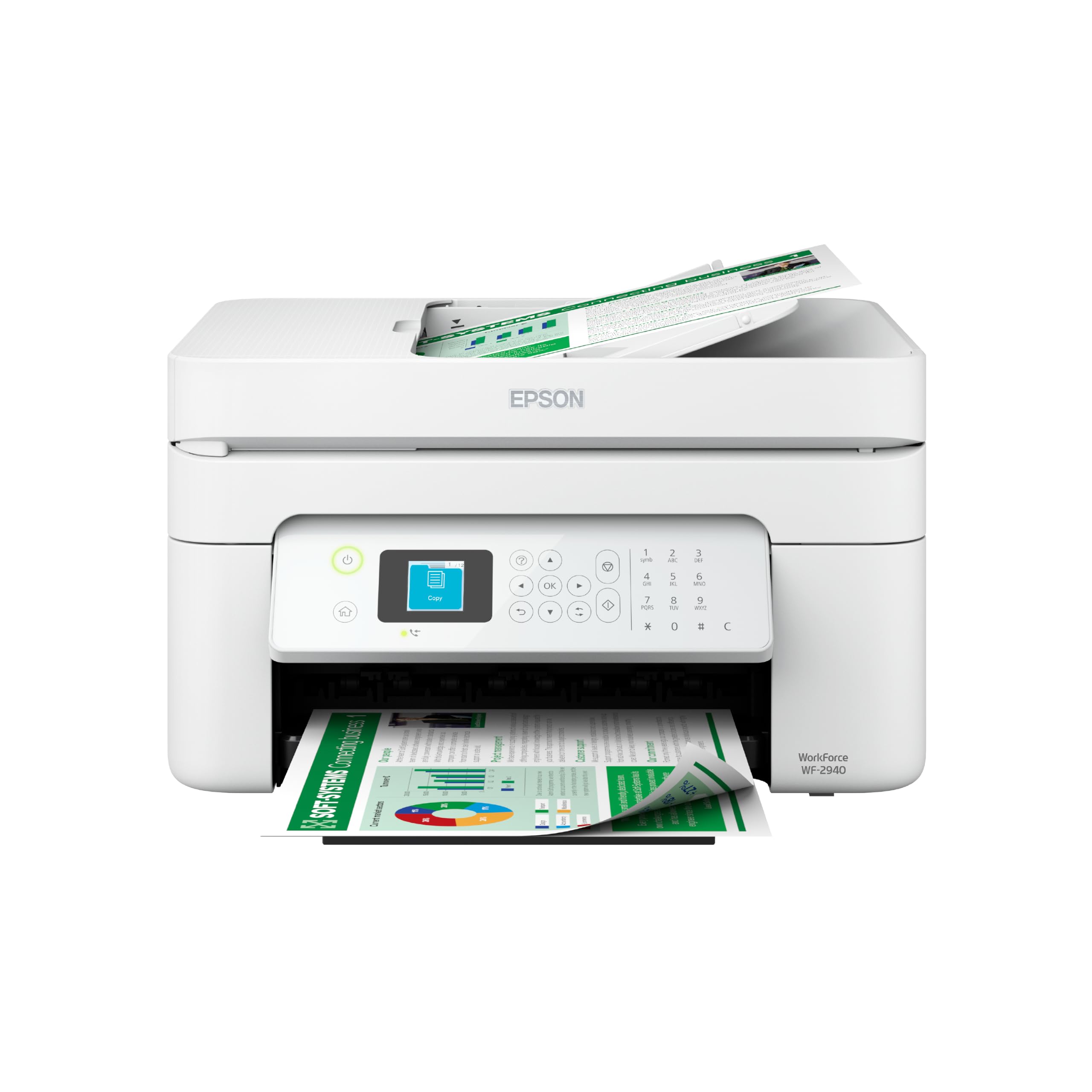 Epson Workforce WF-2940 Wireless All-in-One Printer | Printer with Scan, Copy, F