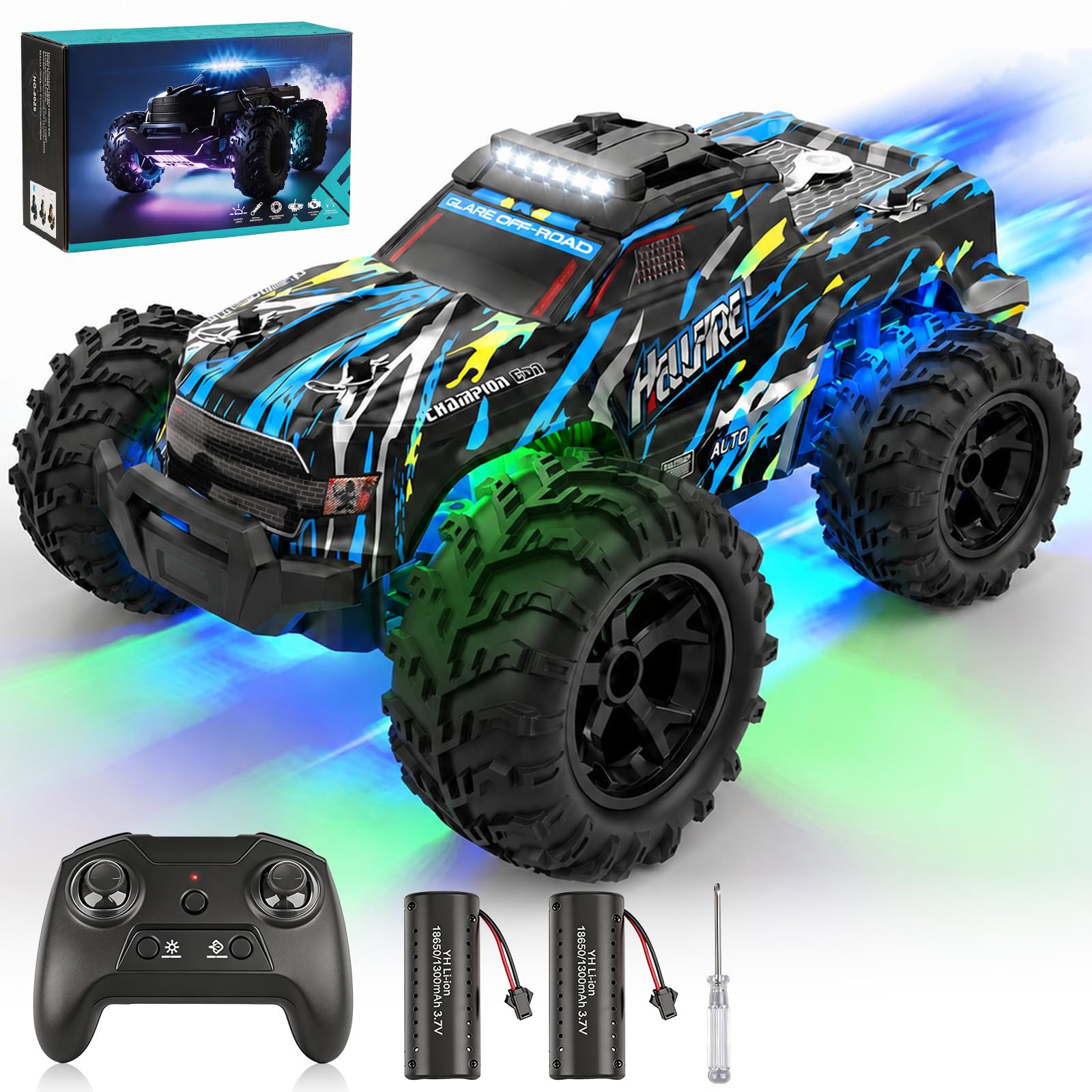 MOJINO Remote Control Cars 1:18, 22km/h High Speed RC Car Toy Truck | Fast off-r