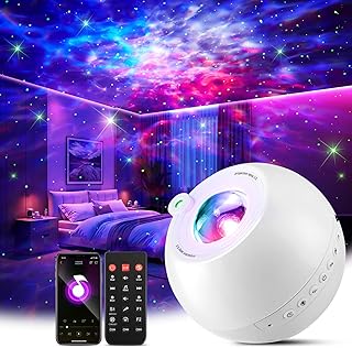 PIKOY Galaxy Projector,15 Colors,Gifts Girl&Women&Boy,Birthday,White Noise | 7 Brightness,4 Speed,Green Star,Bluetooth,Remote,Timer,Teen,Bedroom Accessories,Decor,Relax,Party,Led Lights,Ocean,Lava Lamp