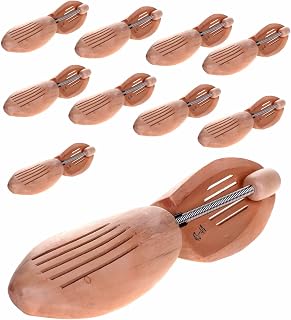 10 paires / 5 paires Embauchoirs de bois naturel, avec ressort, Unisexe Premium Chaussures civière à spirale, Femmes/Hommes, Tailles 35-50, KXB6001