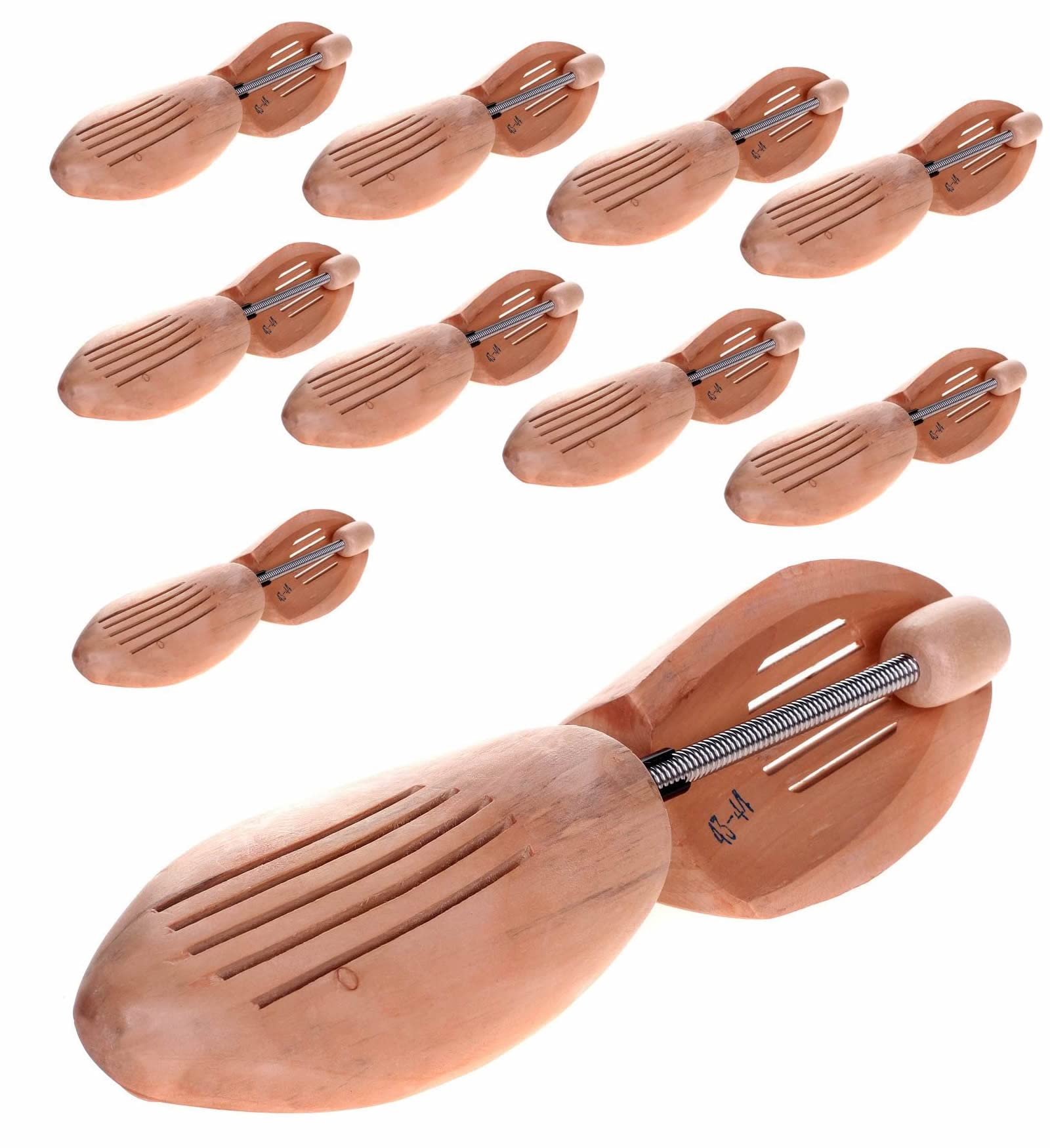 10 paires / 5 paires Embauchoirs de bois naturel, avec ressort, Unisexe Premium 