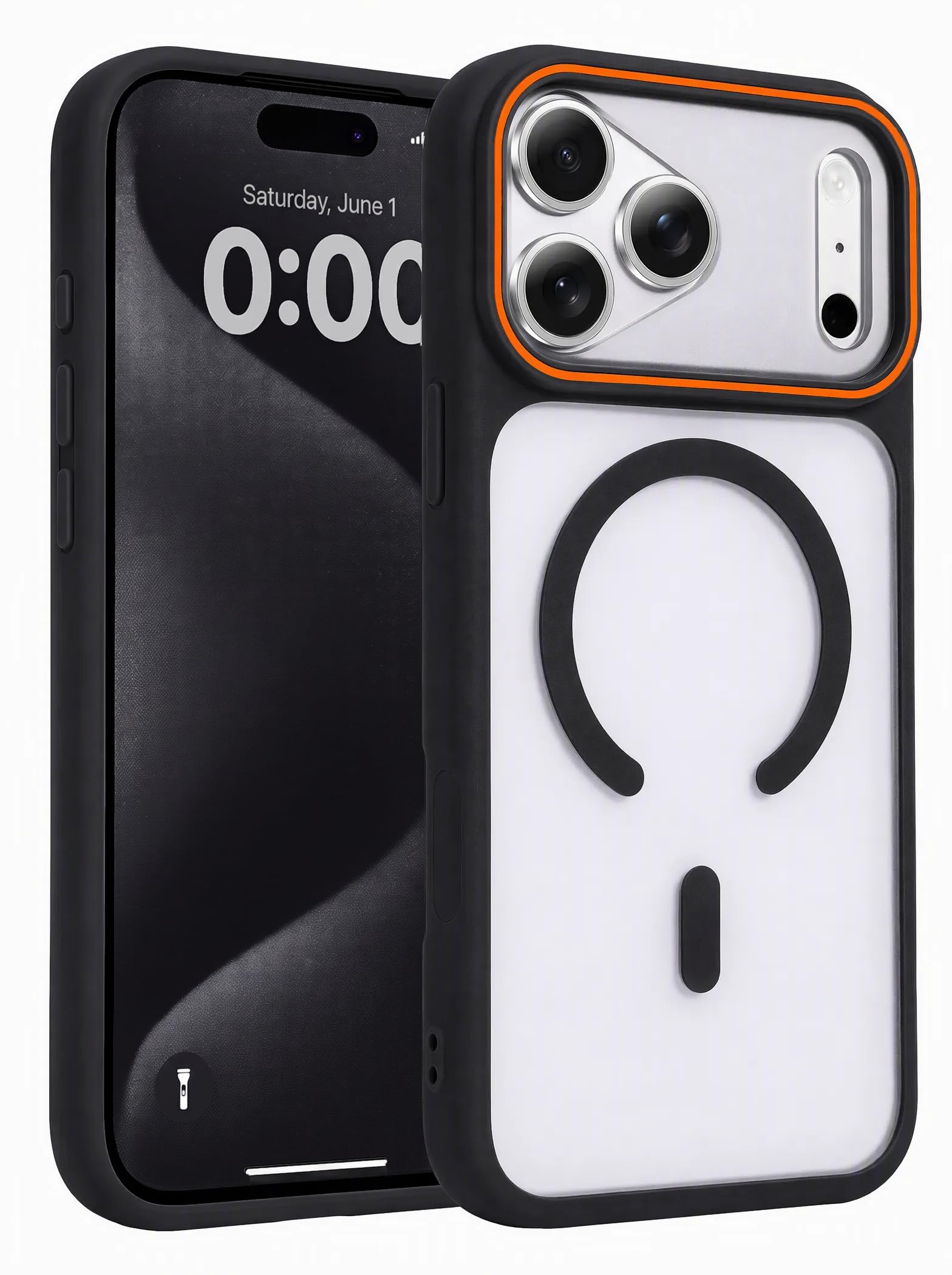 Magnetic Case for iPhone 17 Pro Max, Compatible with MagSafe, Black