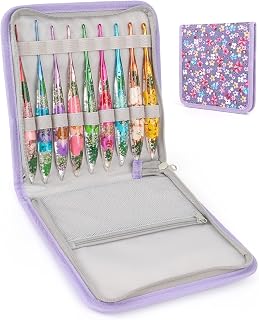 Coopay Crochet Hook Set, 9 PCS Crochet Hooks with Case (B/2.0mm-J/6.0mm)