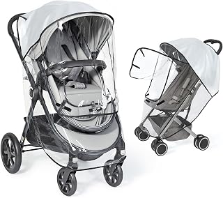 Orzbow Universal Rain Cover for Pushchair, Quick Access Window, Clear | Breathable Rain Cover for Pram, Universal Rain Cover for Pushchair, Quick Installation
