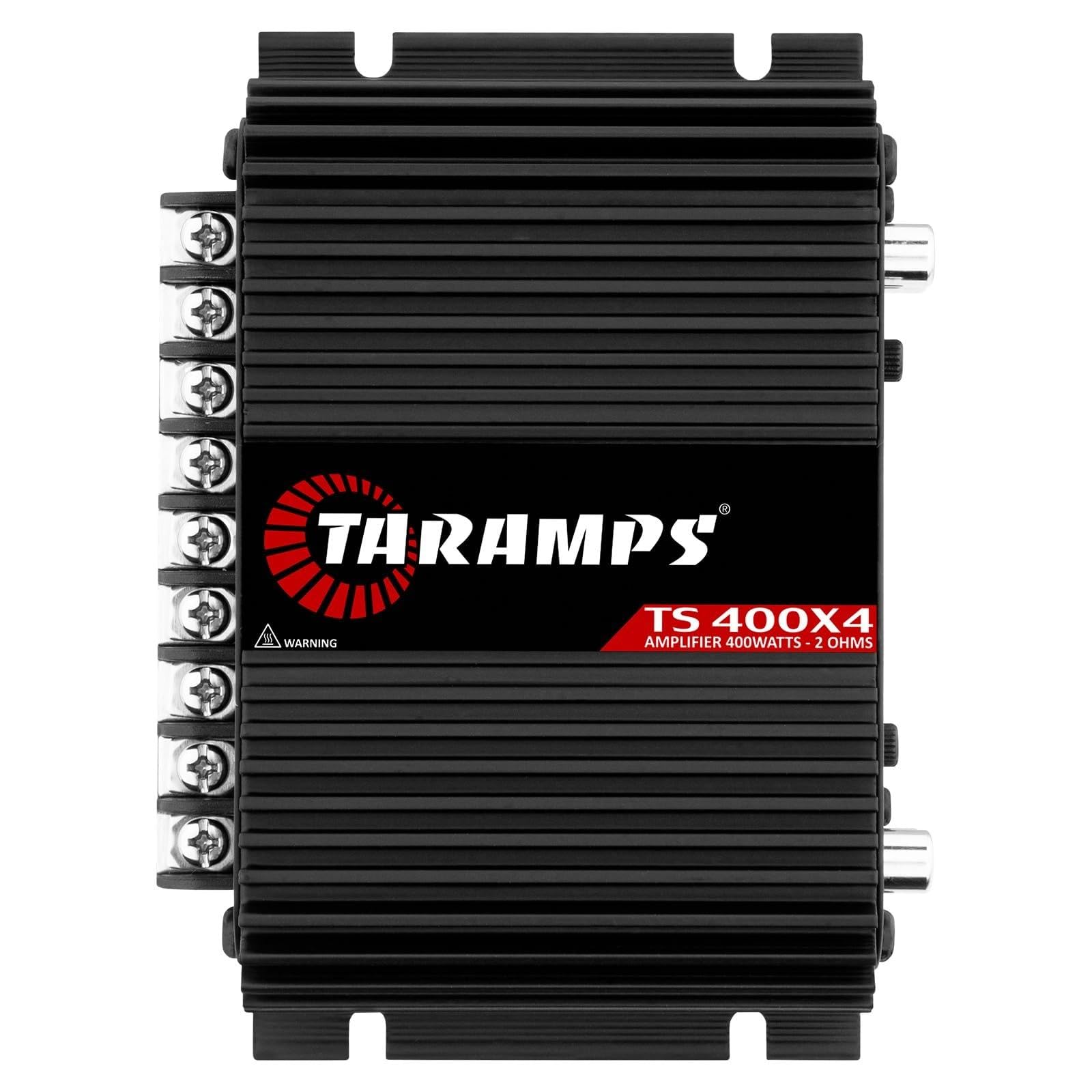 Taramps TS 400X4 Black 2 Ohms 400W RMS 4-Channel Car Audio Amplifier | High-Leve