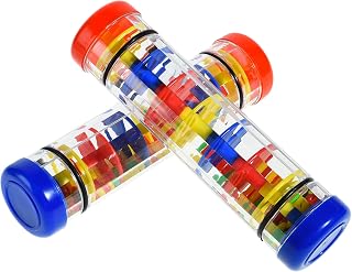 MIHEY 2 Pack Rain Stick Toys for Kids & Toddlers | 8 Inch Rainmaker Rainsticks Sensory Musical Instrument Shaker, Baby Toy