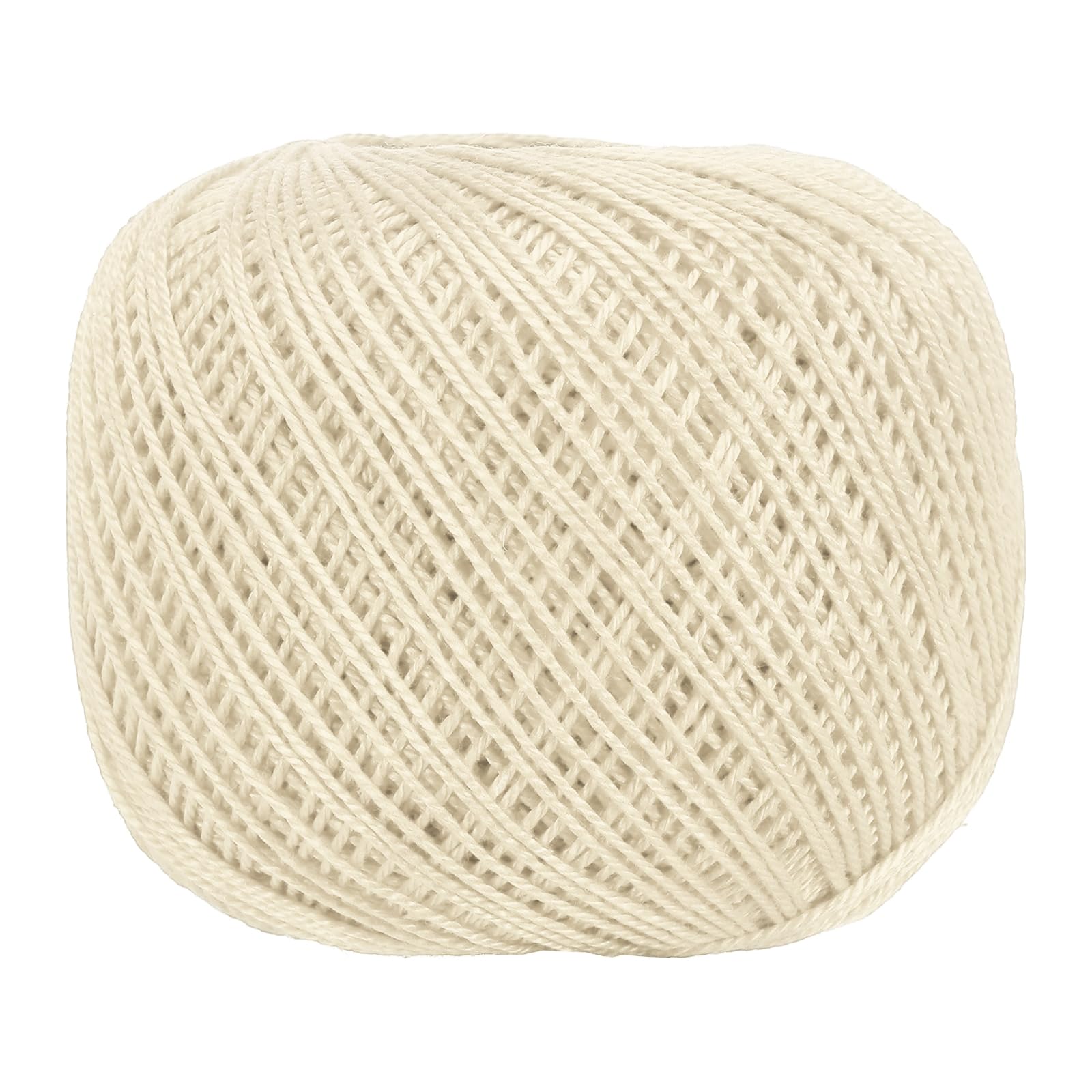 MECCANIXITY Crochet Thread Pearl Cotton Size 3 Beige Pearl 164 Yards | for Croch