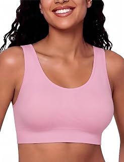 Uniexcosm Women's Sports Bra Solid Wirefree Sports Bras for Women
