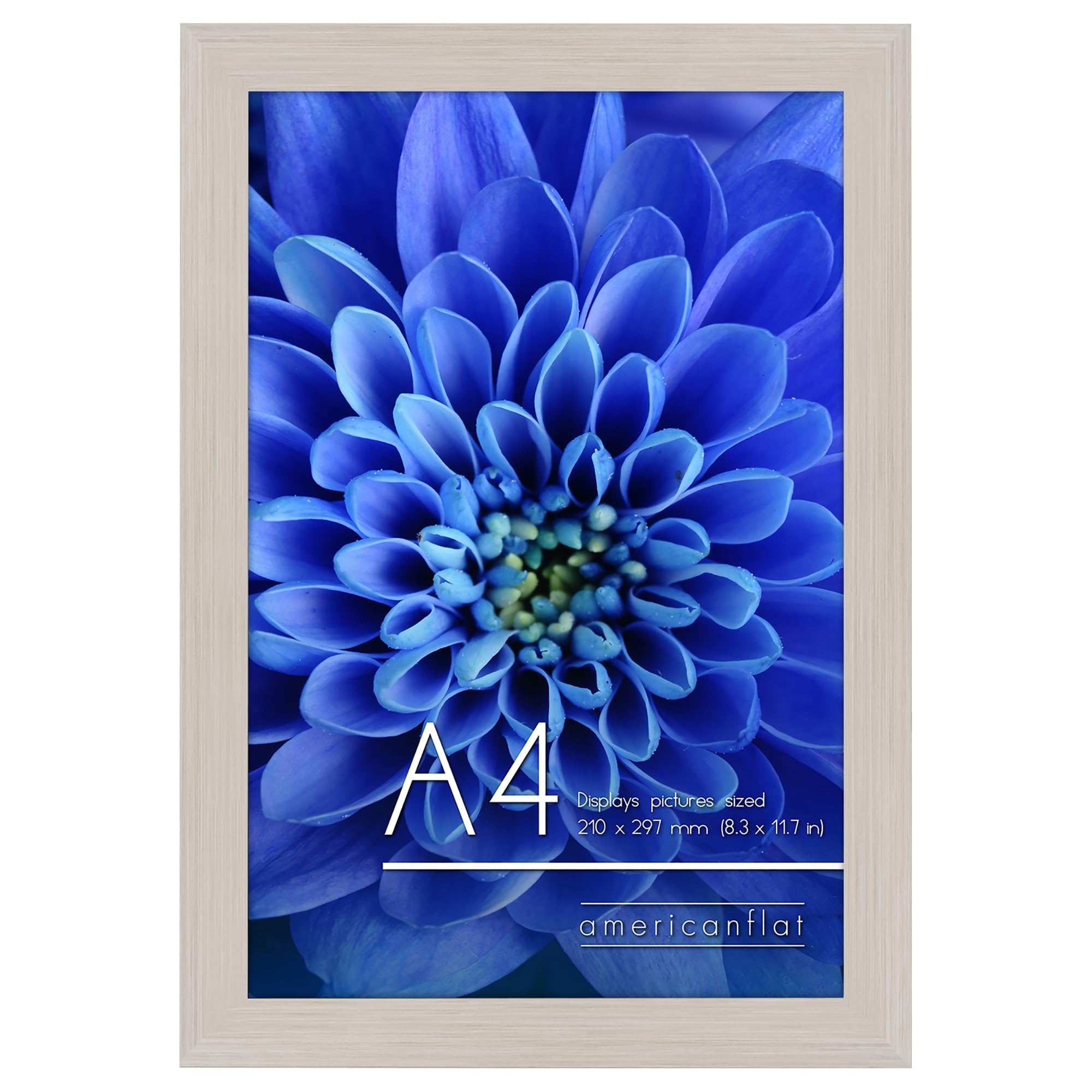 Americanflat A4 Picture Frame - Engineered Wood - Light Wood