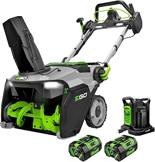EGO SNT2134 POWER+ 21" Single-Stage Snow Blower with Peak Power™, 2 x 6.0Ah Batteries and Dual Port Charger