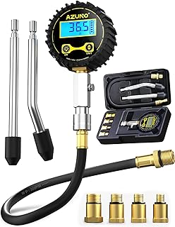 AZUNO Compression Tester Automotive, Digital Compression Gauge 200 PSI for Petrol Engine Cylinder Compression Tester Kit with Adapter &amp; Hose
