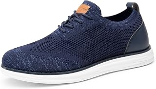 Bruno Marc KnitFlex Breeze Baskets en maille Oxford à lacets légères et décontractées pour homme