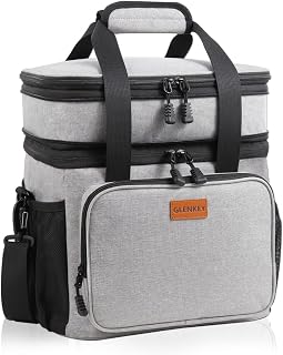 GLENKEY Expandable Lunch Bag Insulated Leakproof Cooler Work Outdoor