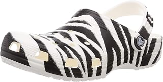 Crocs Classic Animal Print Clog White/Zebra Print Croslite, White Zebra Print, 34/35 EU