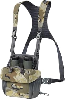 KUIU PRO Bino Harness, Waterproof, Adjustable, One-Hand Lid, Foam Shims | TORAY three-layer fabric, spacer air mesh, side pockets, zippered pocket, hydration rig compatible, forward-folding lid