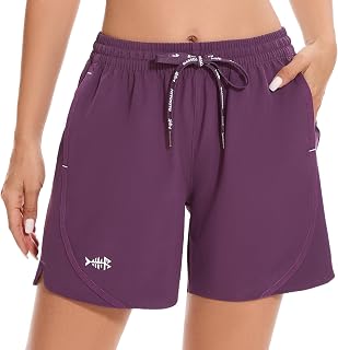 Bassdash Women’s 5” Fishing Shorts UPF 50+ Water Resistant Quick Dry Athletic Hiking Shorts with Pockets FP05W