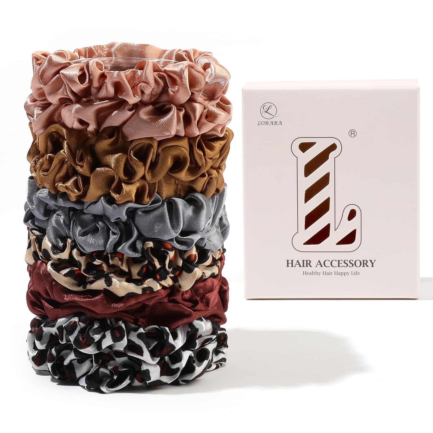 12 Pieces Scrunchies for Women - Small Hair Scrunchies and Silk Satin Bands, Sma
