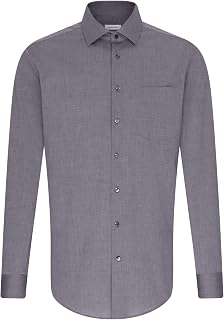 Seidensticker Men's Business Shirt - Regular Fit - Non Iron - Kent Collar - Long Sleeve - 100% Cotton