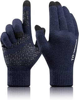 TRENDOUX Men's Women's Winter Gloves - Thermal Warming Touch Screen Skiing Wool Fleece Gym Mountaineering Sports Snowboard Thin Scooter Mtb Cycling Bike Running Work Driving Motorcycle Touch Screen