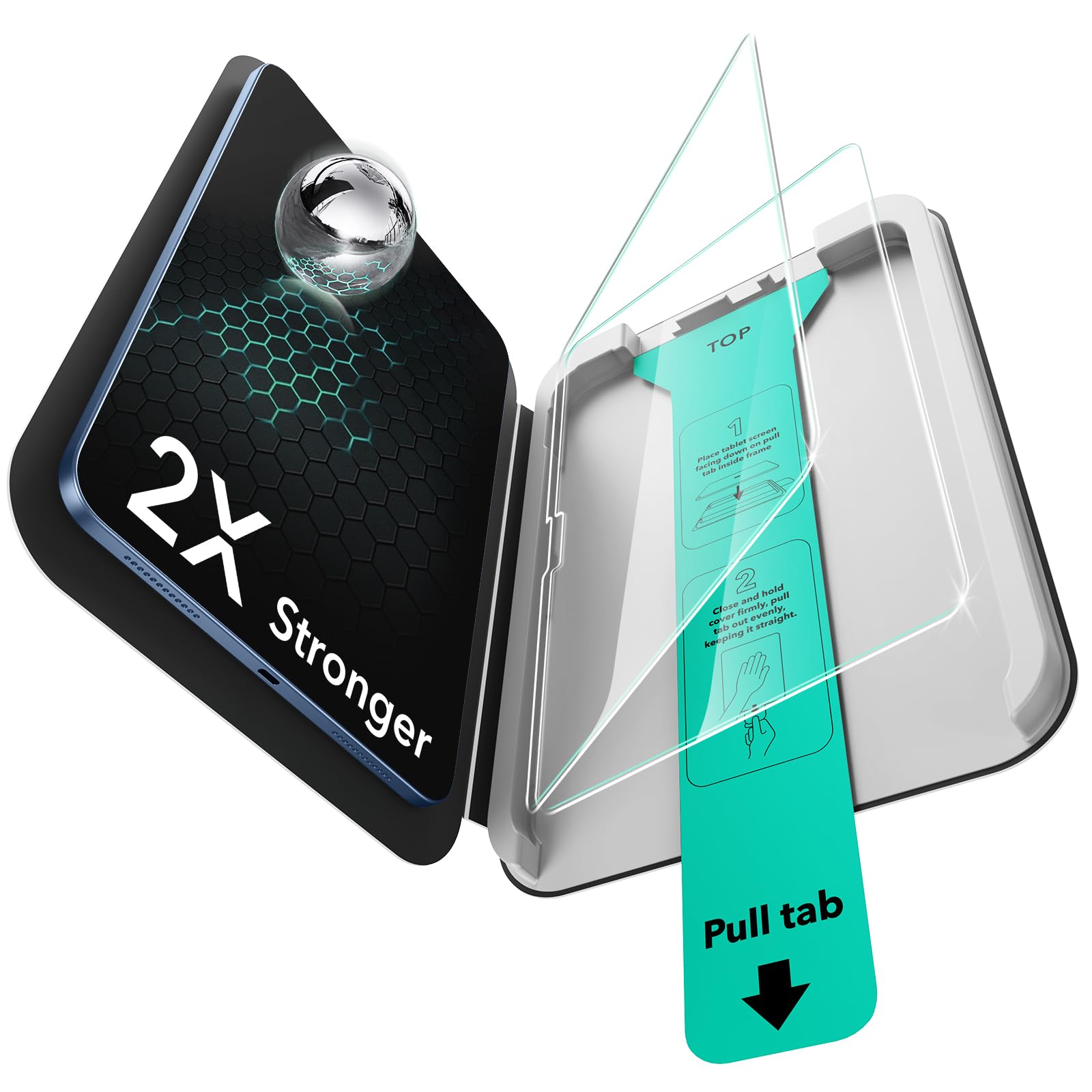 ESR 2 Pack Screen Protector for iPad A16 11th/10th (11/10.9 Inch), 9H Glass | 20