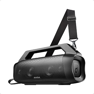 Soundcore Anker Motion Boom Plus Outdoor Lautsprecher für Draußen, 80W Sound, 20H Akku, IP67 wasserdicht & staubdicht, Typ-C, EQ, Bluetooth 5.3 für Camping (Generalüberholt)