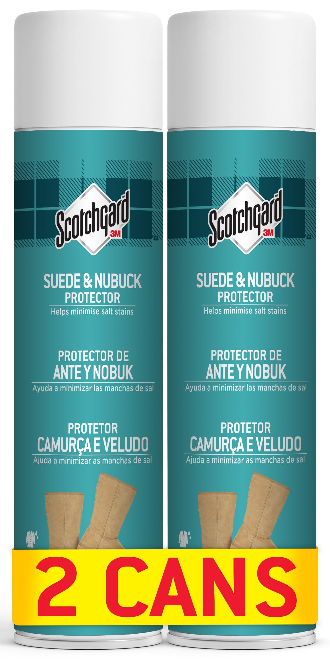 Scotchgard Suede & Nubuck Protector, 2 Cans x 400ml each - Water Repellent Spray