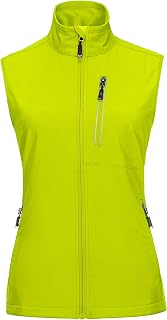 33,000ft Women's Outdoor Jacket, Soft Shell Sleeveless Jacket, Lightweight, Windproof, Waterproof, Breathable, Running Vest, Casual Sports Vest
