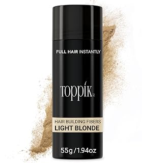 Toppik Hair Building Fibers, Fill In Fine or Thinning Hair Instantly Thicker, Fuller Looking Hair 9 Shades,4 size options