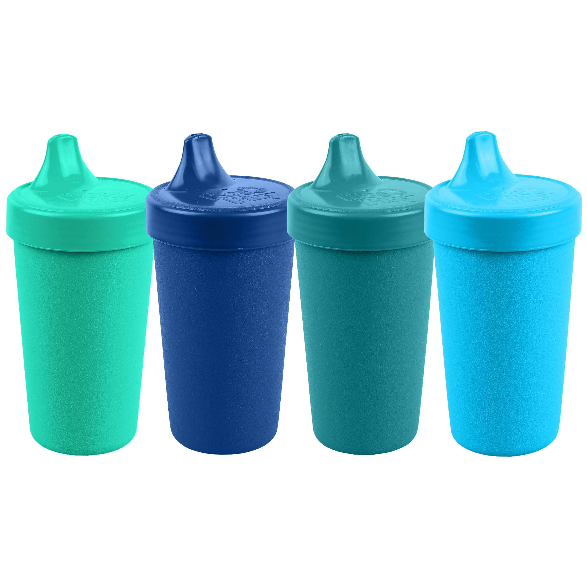 Re-Play Spill-Proof Sippy Cups for Toddlers - Kids Reusable 10 Oz Set of 4, Dish