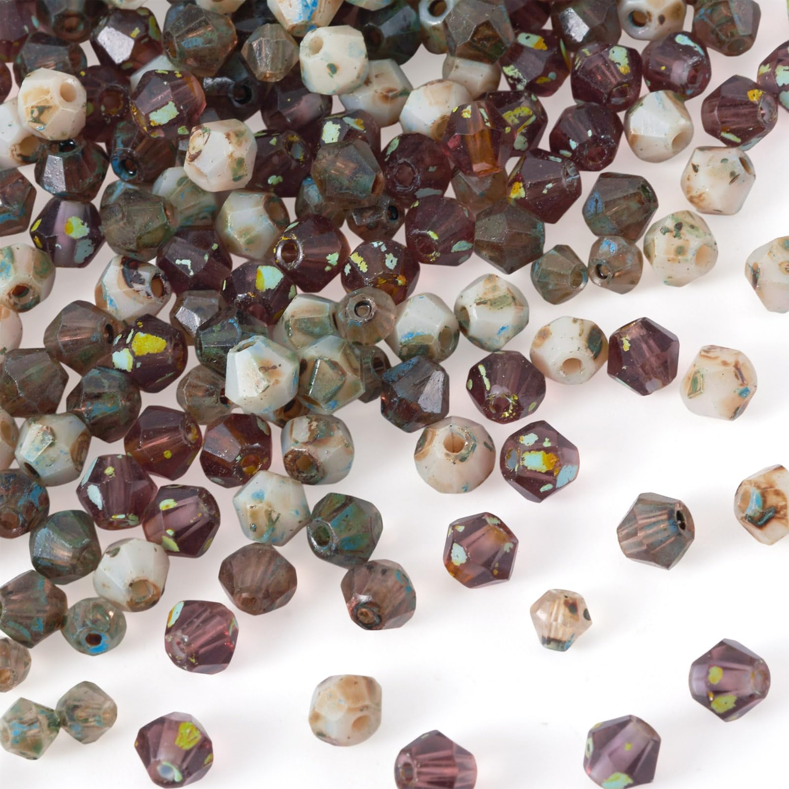 201pcs Faceted Glass Seed Beads 4x3.5mm Rondelle Beads Spacer Loose Beads for Je