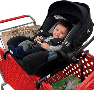 Totes Babies - Baby Car Seat Carrier &amp; Shopping Cart Hammock - Holds 75 Lbs | As Seen On Shark Tank - Fits Most Car Seats, Grocery Carts, and Wagons - Frees Up Shopping Cart Space