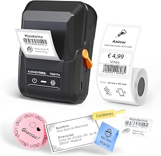 SUPVAN T50M Pro Bluetooth Label Maker Compatible with 80+ Large Labels | App Compatible with iOS and Android, Includes Waterproof Adhesive Labels, for Home, School, Office, Supermarkets