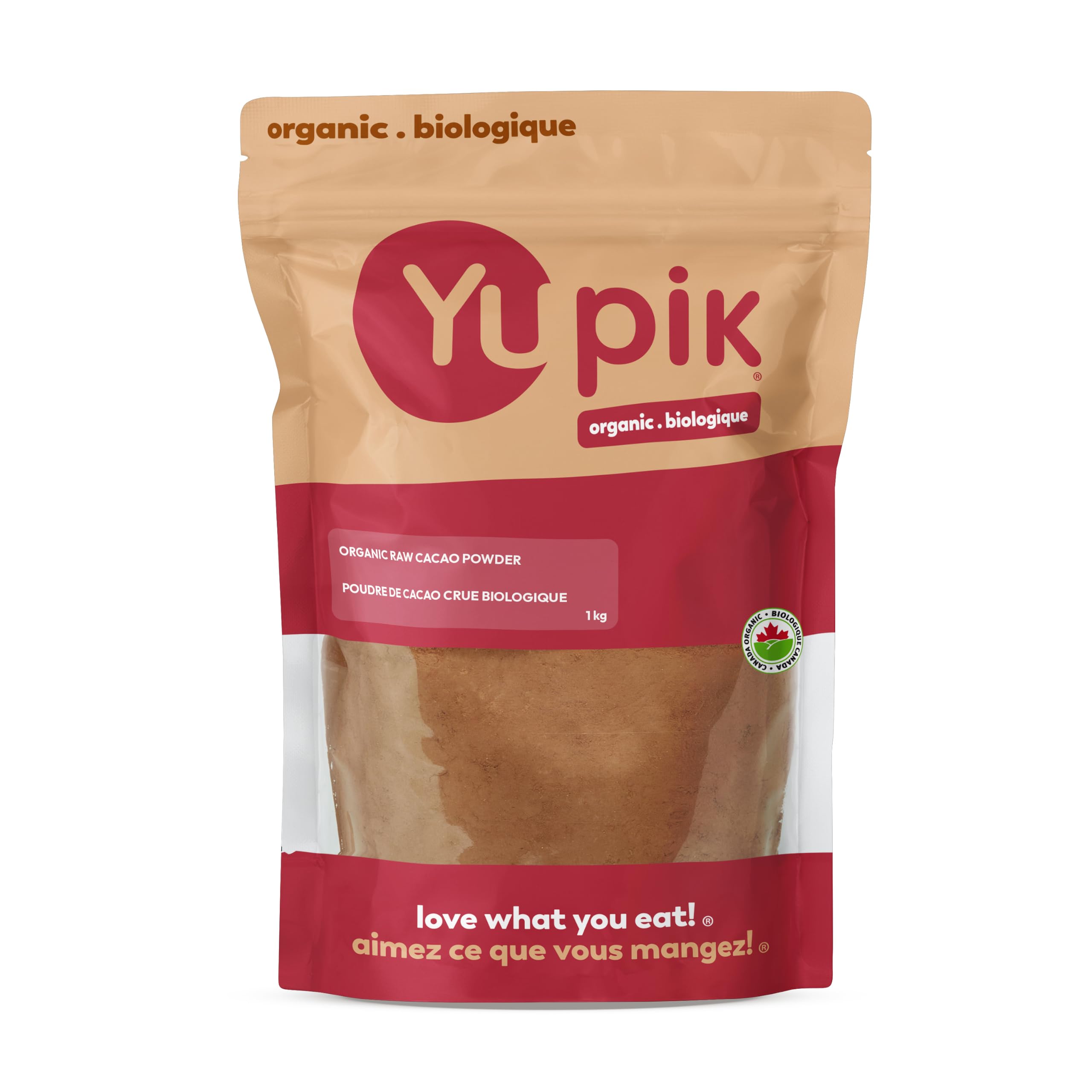 Yupik Organic Raw Cacao Powder 1kg, USDA Certified, Non-GMO, Vegan, Gluten-Free,